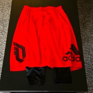 Adidas, Medium, Red and Black